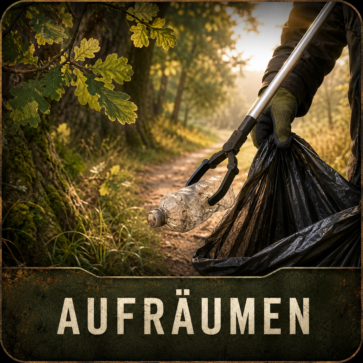 Aufräumen – Revierpflege mit Greifzange und Sammelsack